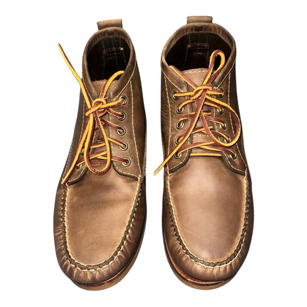 LL Bean Signature Eastport Moc Chukka Boots Mens 9.5 D Brown Leather 281251 - Picture 3 of 8